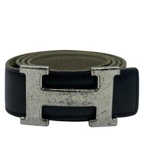 Hermes Belt Constance Accessory Small Item Reversible Leather Black